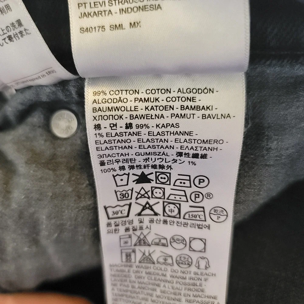 Levi's‎ 511 Slim Fit Jeans Mens 32x34 Dark Gray Charcoal Stretch Denim